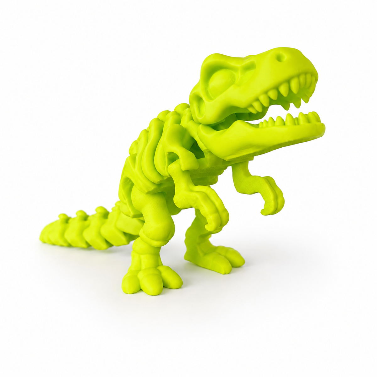 T-Rex esqueleto articulado impreso en 3D.