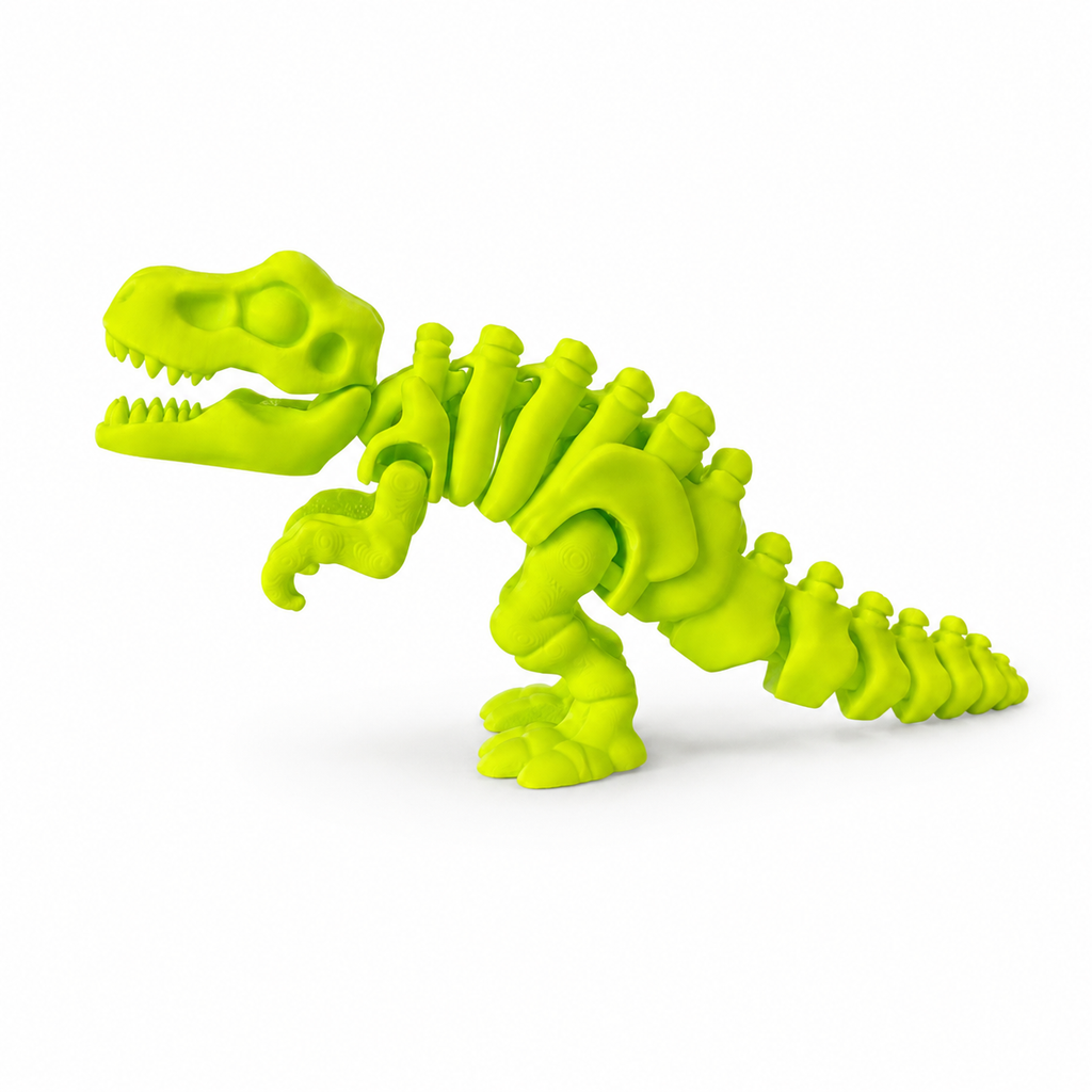 T-Rex esqueleto articulado impreso en 3D.